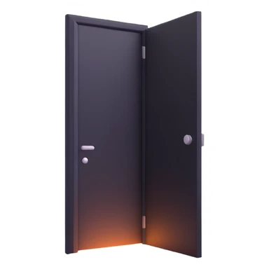 door being unlocked, door slightly open with very bright light shining through sticker