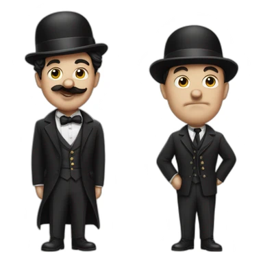 Mix of Adolf and Charlie Chaplin sticker