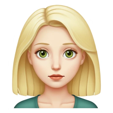 Blonde woman with bile eyes sticker