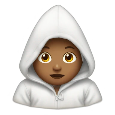 Newborn with hood sticker