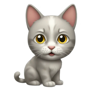 Cat play sticker