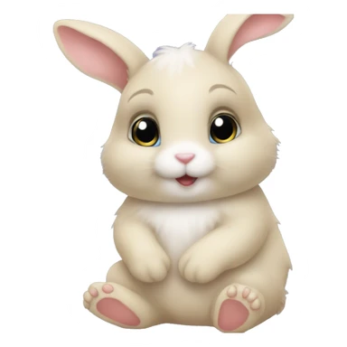 Baby bunny love sticker