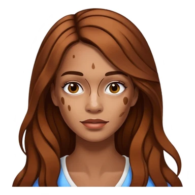 white woman emoji with vitiligo skin pattern sticker