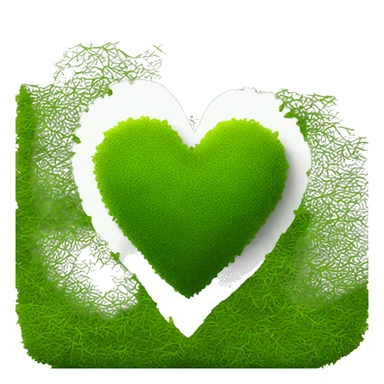 moss heart sticker