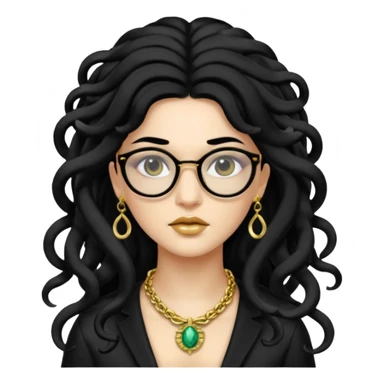 Medusa Versace with glasses  sticker