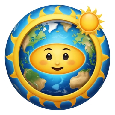 the sun moving  around the earth  sticker