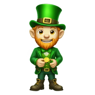  leprechaun emptying his pockets sticker