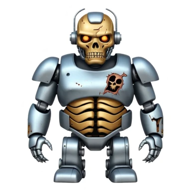 fat zombie robot terminator sticker