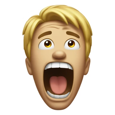 Guy screaming because frustrated sticker