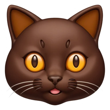 cat made of chocolate sticker