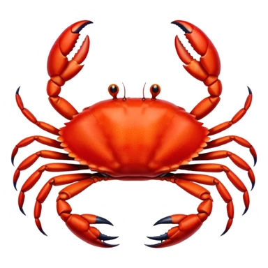 red crab with claws sticker