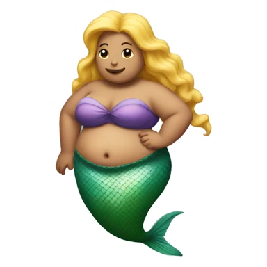 Fat mermaid sticker