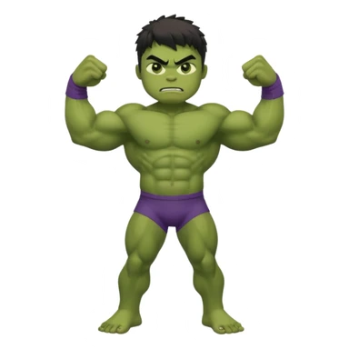 kid hulk flexing arms full body sticker