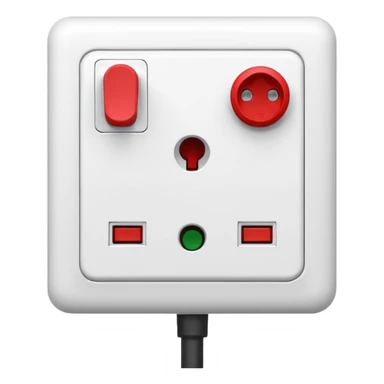 Plug socket with button sticker