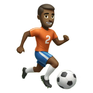 man playing football sticker