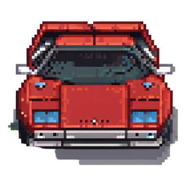 красная Lamborghini Countach, no background sticker