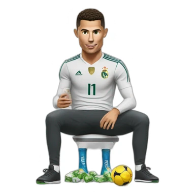 Ronaldo qui boit du coca sticker