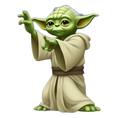 Yoda qui fait un dab sticker