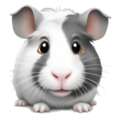 Guineapig white and grey sticker