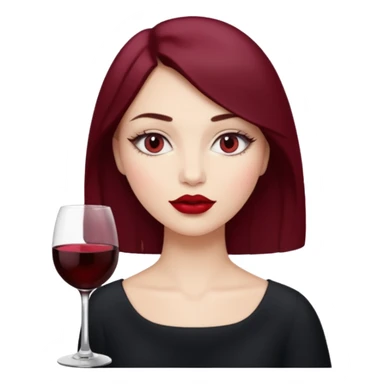 girl with wine red vibe sticker