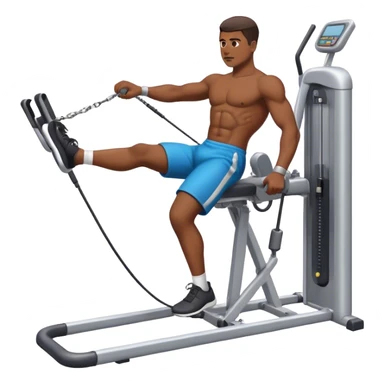 standing man hip abduction cable machine exercise sticker