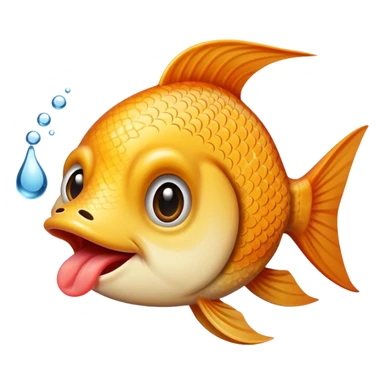 fish sticking tongue out sticker