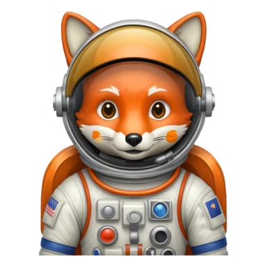 fox astronaut sticker