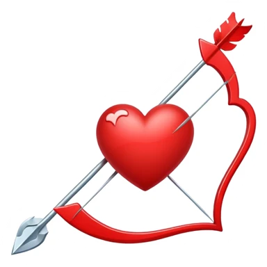 Heart with cupid's arrow sticker