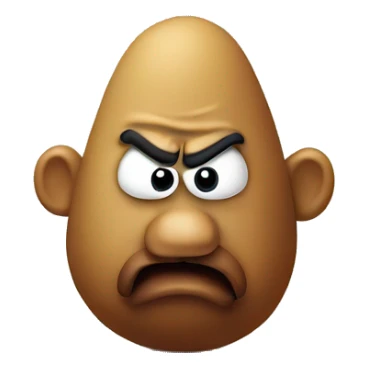 Mr potato head is angry sticker
