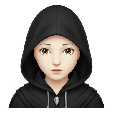 mysterious hooded sticker
