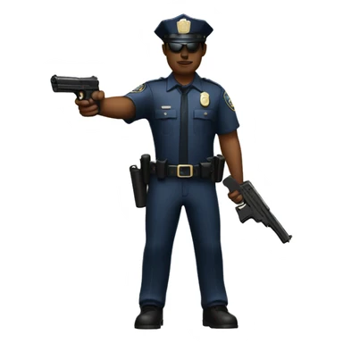 police officer pistol drawn sticker