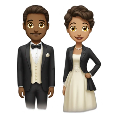 Gelin ve damat sticker