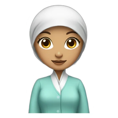 Girl hijab nurse sticker