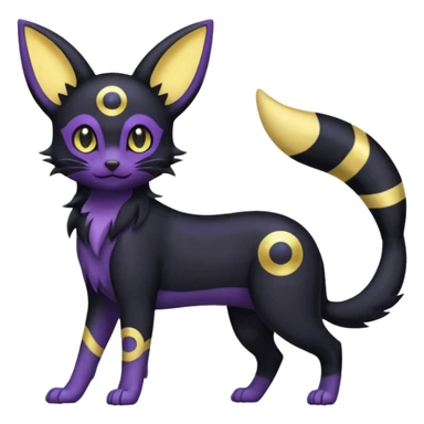 Magical Lunar Celestial Moon-powered-Umbreon-Purrloin-Delcatty-fusion (full body) sticker