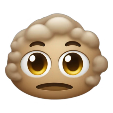 number 379 in cloudy style, brown sticker