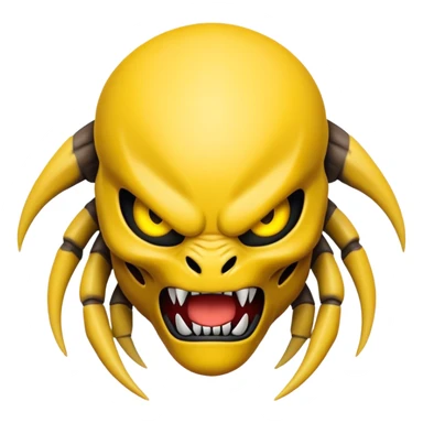 normal yellow creepy emoji preadotor sticker