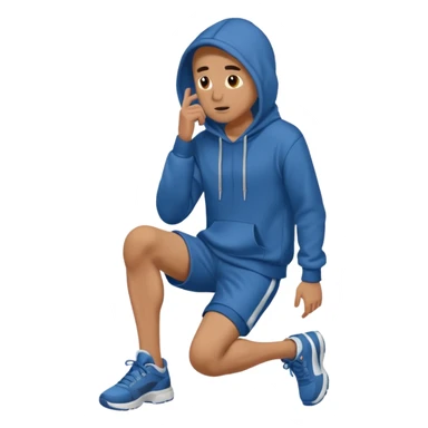 guy standing in a hodie and talking, full body with legs sticker