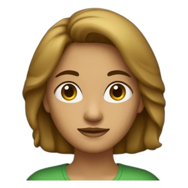 Mujer de 41 años con pelo castaño y ojos verdes sticker