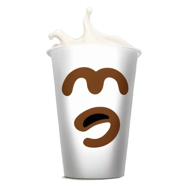 Create an emoji that represents the Oatlys milk cartoon that is brown. The company name is Oatly sticker