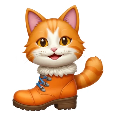 crea un emoji del gatto con gli stivali sticker