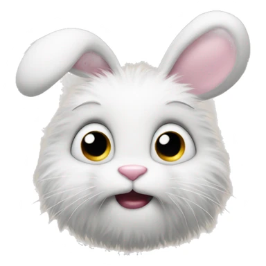 funny fuzzy bunny sticker