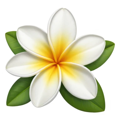 Frangipani flower emoji sticker