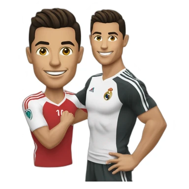 Cristiano Ronaldo fait un coeur sticker