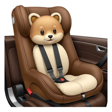 Fur-lined car seat sticker