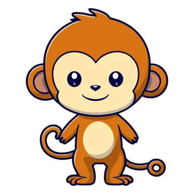 Person mixed with monkey sticker