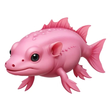 cute mexican pink axolotl sticker