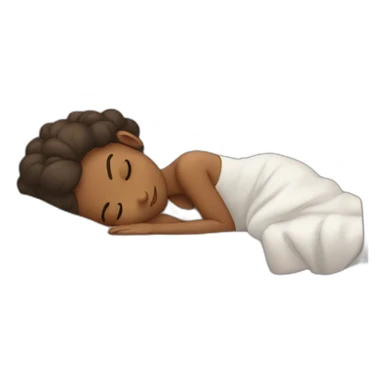 girl sleeping in bed sticker