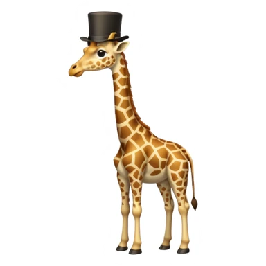 giraffe with a top hat sticker