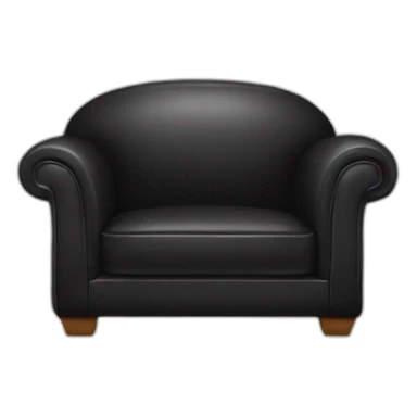 Canapé en cuir noir sticker