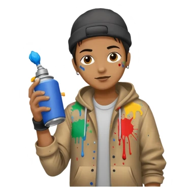 Painter + spray can, Street Artists. sticker